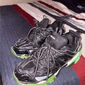 Black and Green Balenciaga Track 1s